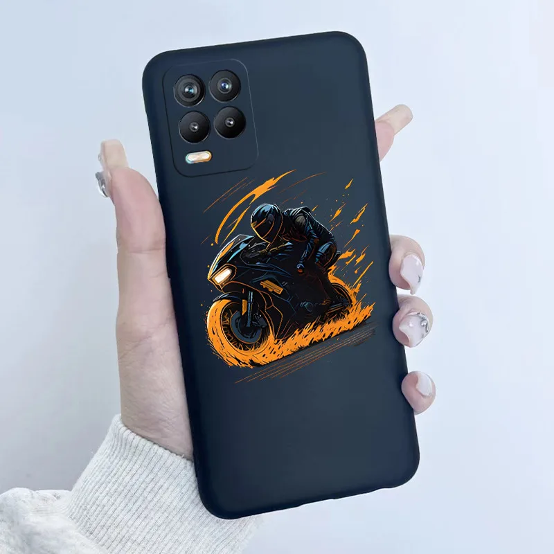 Para Realme 8 Pro 8S 4G 5G funda de teléfono diseño de niña de las flores carcasa trasera de silicona suave TPU para Realme8 4G 5G RMX3085 RMX3241 - imagen 4