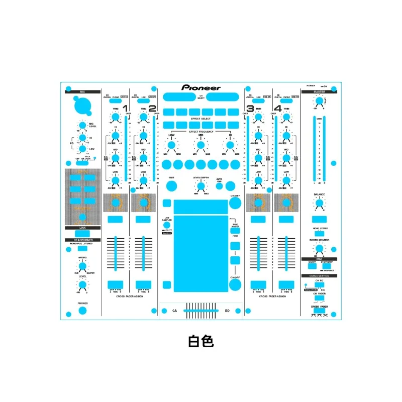 Película del panel mezclador Pioneer DJM2000 Nexus |   Película protectora personalizable colorida - imagen 5