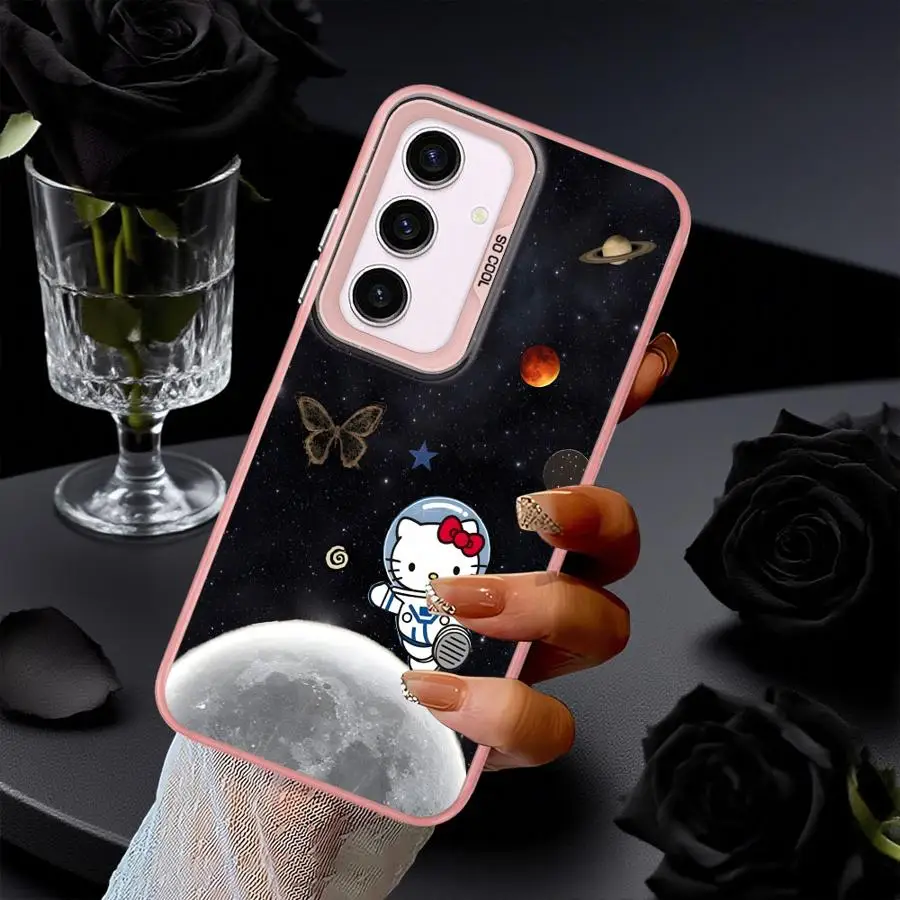 Funda trasera de dibujos animados de gato h-elloS k-ittyS para Samsung Galaxy A36 A73 A26 A32 A25 A53 A24 A23 A22 A52 A33 A34 - imagen 4