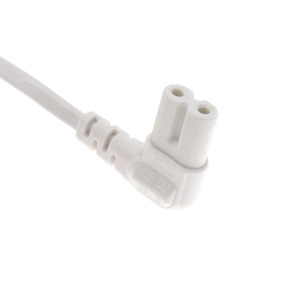 Euporean UE enchufe de 2 clavijas a IEC320 C7 figura 8 adaptador de ángulo Cable de extensión de alimentación para Samsung Philips Sony LED TV - imagen 4