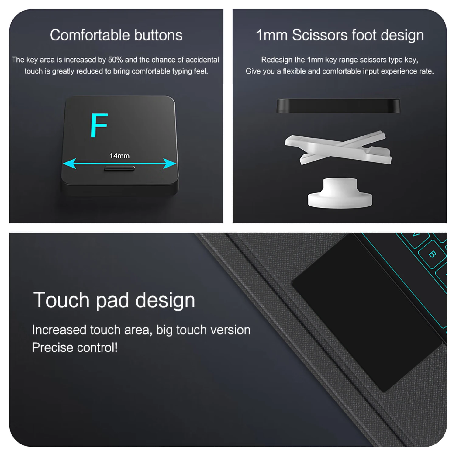 Funda con teclado mágico desmontable para Huawei MatePad Pro, funda inteligente MRO-W00 W10 de 12,2 pulgadas para Huawei MatePad Pro 12 2 2025 - imagen 4