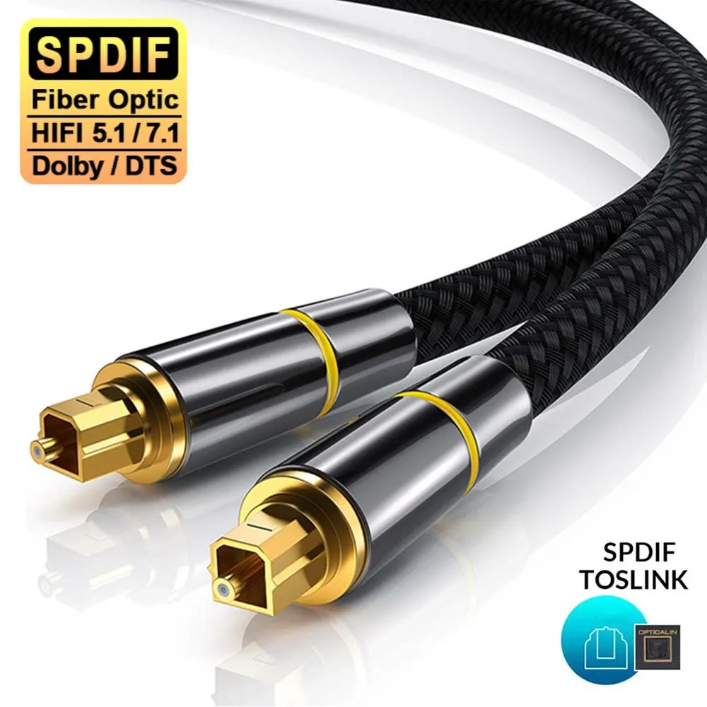 HIFI5.1/7.1 Canal de Audio Digital de Fibra Óptica SPDIF Cable de Salida para Amplificador de Audio de Alta Calidad de Fibra Óptica Cable de Conexión - imagen 3