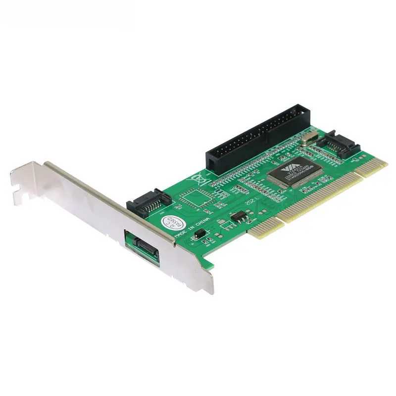 Convertidor de disco duro VIA6421 PCI a SATA PATA, tarjeta de extensión PCI a IDE para PC de escritorio, tarjeta de matriz de disco Serial ATA de doble canal RAID - imagen 4