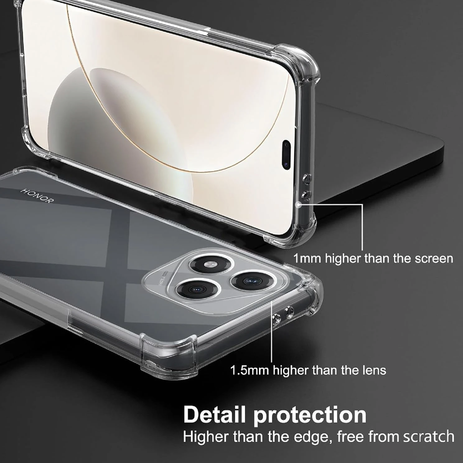 Funda transparente de TPU para Honor 400 Lite, funda protectora de cuatro esquinas a prueba de golpes, Fundas - imagen 4