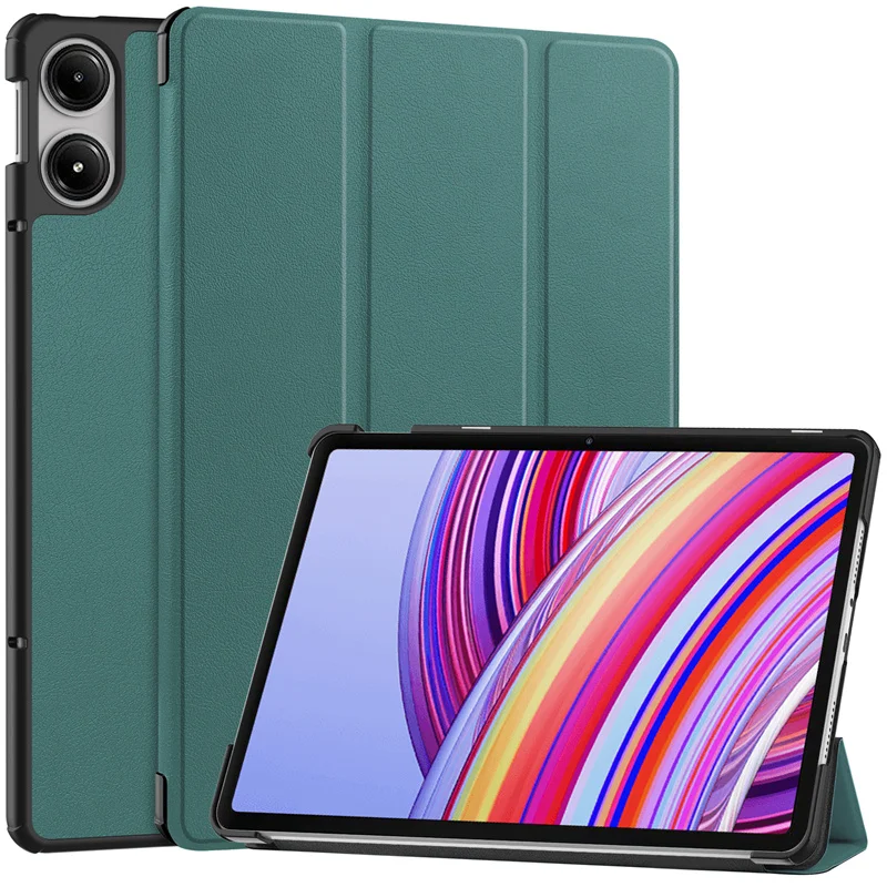 Para Redmi Pad Pro Funda para tableta 12,1 pulgadas PU Funda inteligente magnética de cuero Funda para Xiaomi Poco Pad 12 1 2024 Funda
