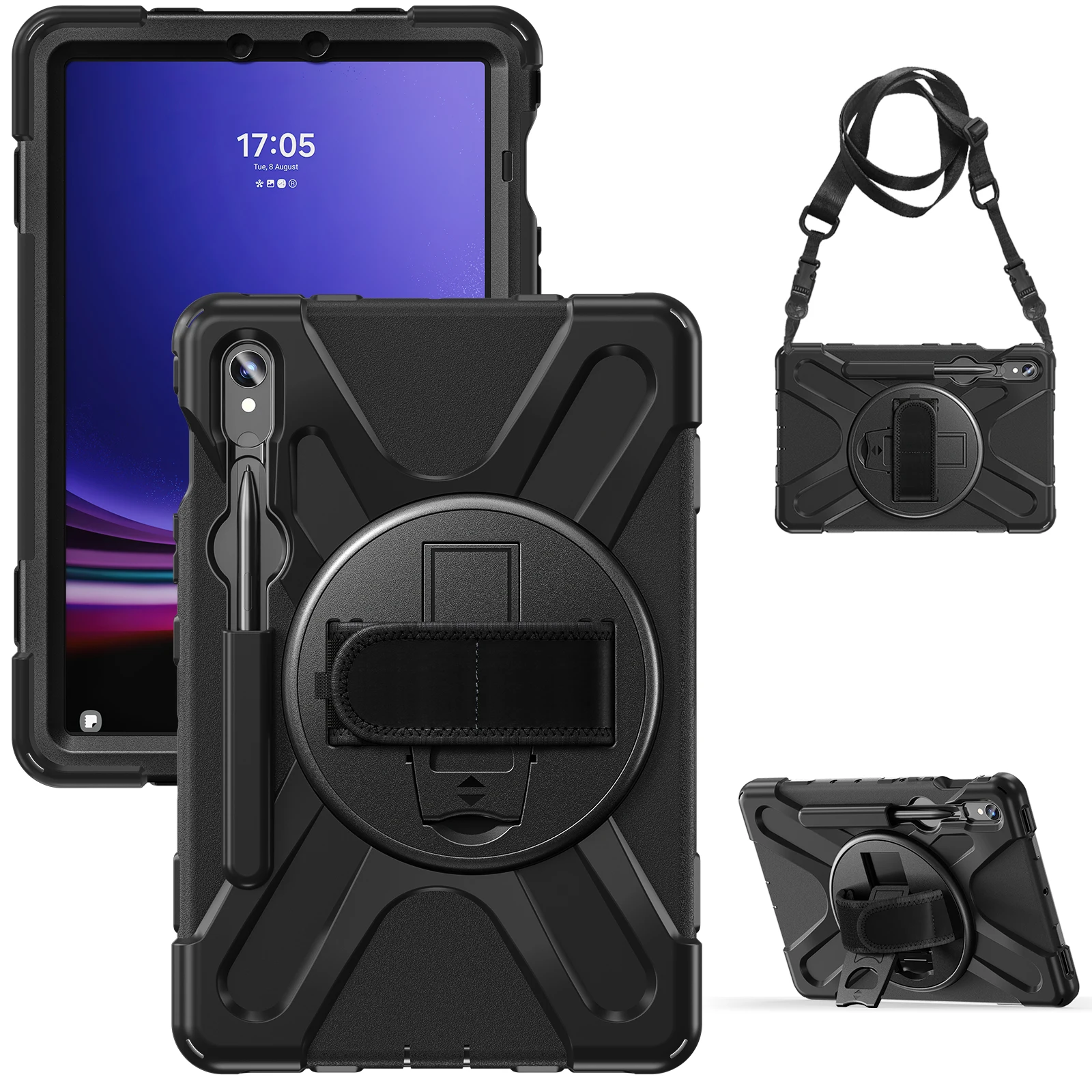 Funda resistente Universal para Galaxy Tab S10 Lite S9 FE S8 S7 SM-X400 X406 X520 X526 X510 516 X710 716 X700 706 T870 875 cubierta del soporte