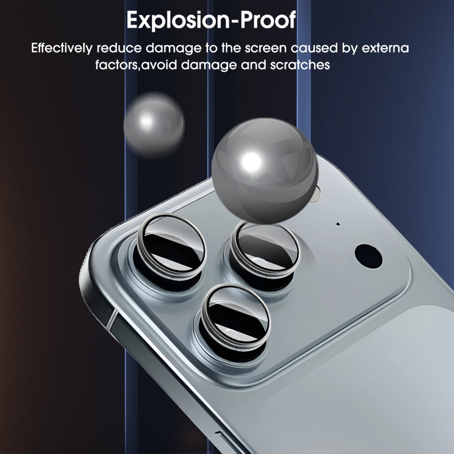 Para iPhone 17 Pro Max Air Metal Protector de cámara anillo trasero lente vidrio templado para iPhone17Air 17Pro tapa protectora de lente - imagen 2