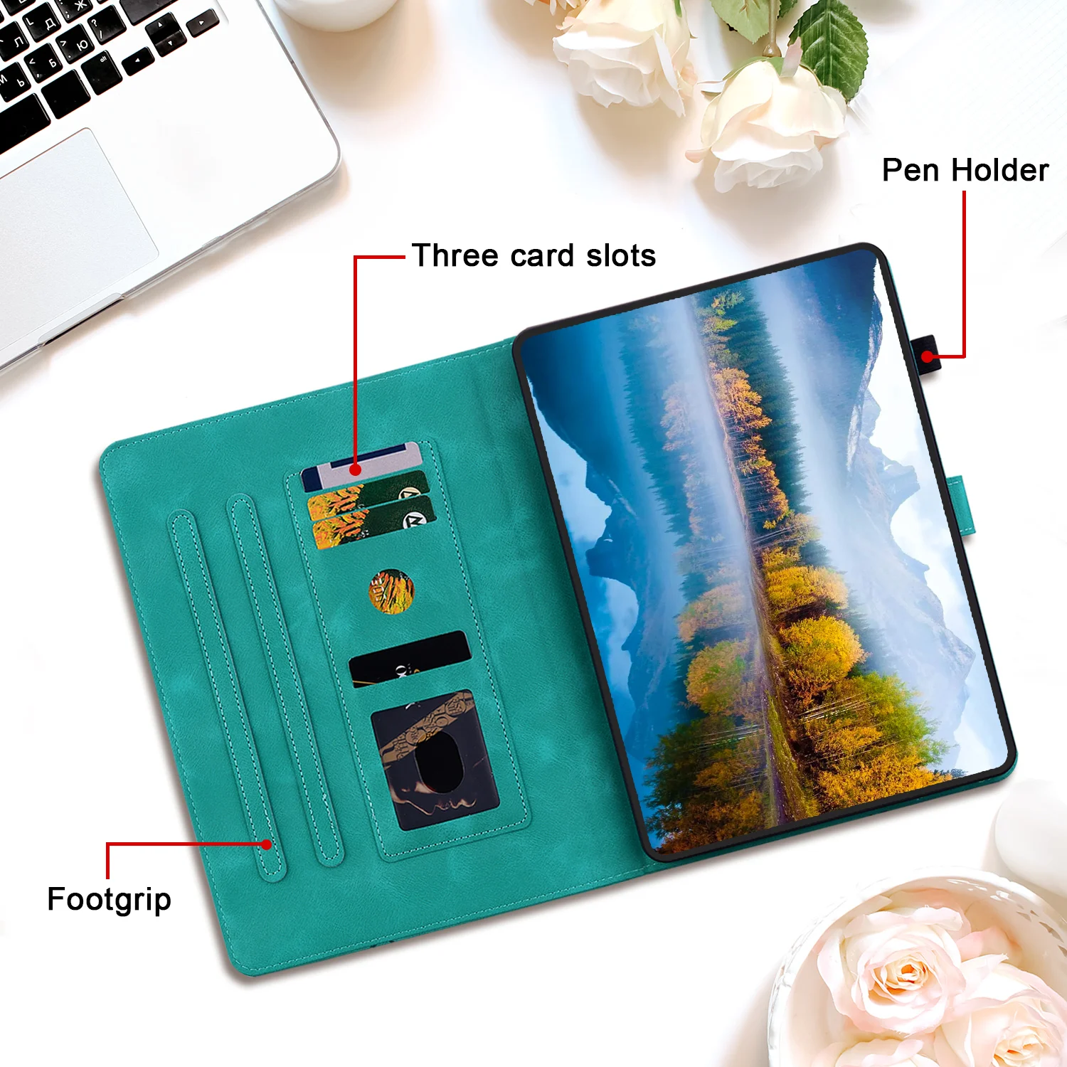 Funda de cuero PU de lujo Universal para Xiaomi Pad 7 Pro 2024 oficial, funda con soporte ajustable de 11,2 pulgadas con portalápices a prueba de golpes - imagen 2