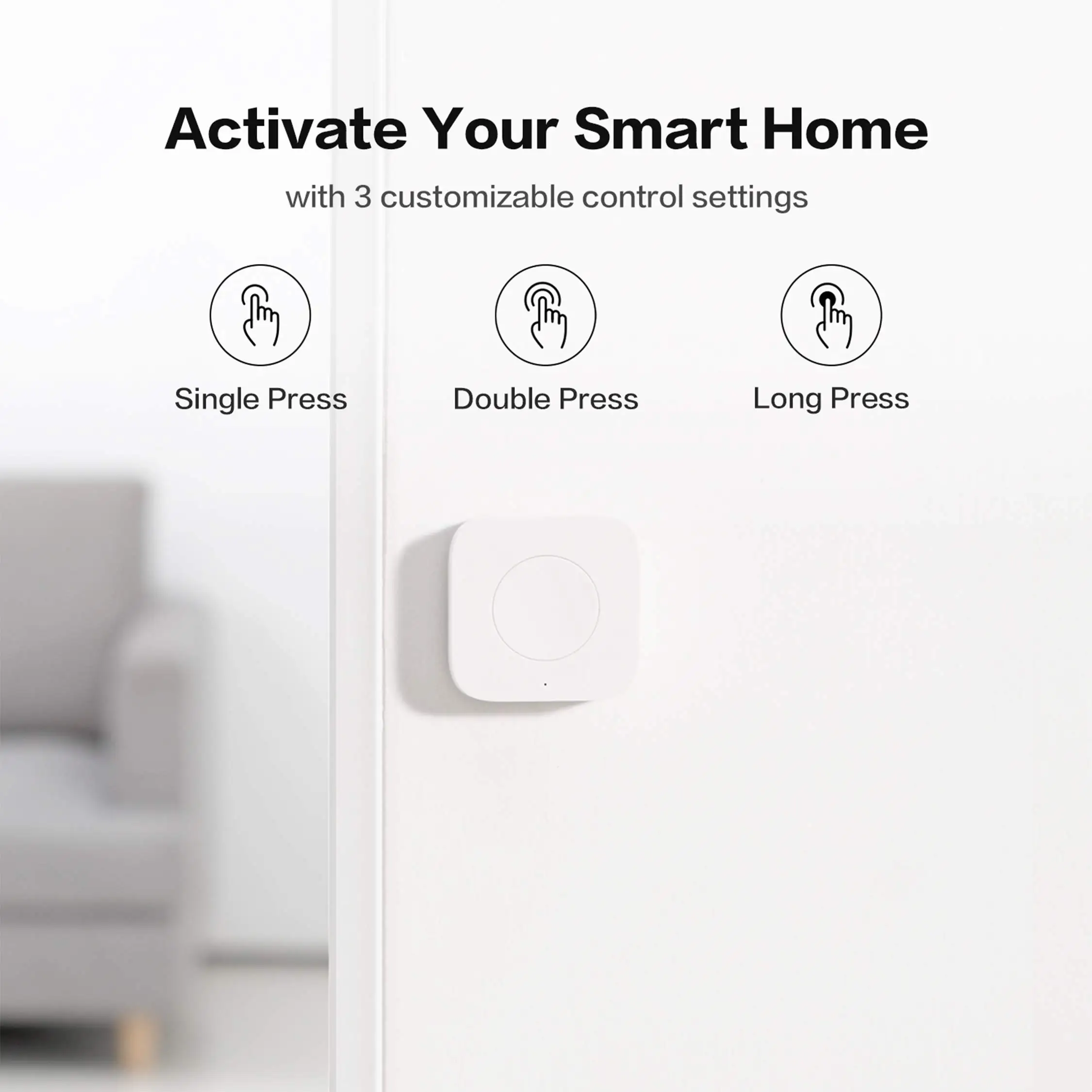 Aqara-Sensor de botón inalámbrico inteligente, Mini llave de interruptor, conexión Zigbee, Control remoto de una tecla, botón de seguridad para el hogar, Mi Home Homekit - imagen 4