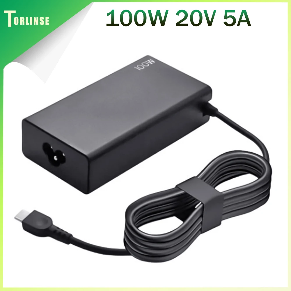 Cargador de ordenador portátil USB C tipo C de 20V, 5A, 100W, adaptador de CA para Lenovo Idea Pad5 Pro16, fuente de alimentación ADL100YLC3A ADL100YDC3A