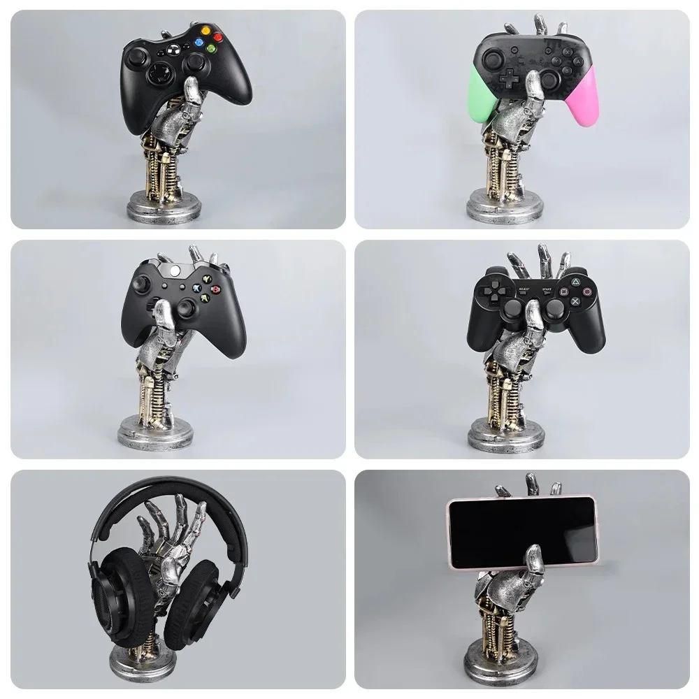 Nuevo soporte para mando CyberPunk, adorno artesanal de resina para PS5, PS4, Xbox NS, controlador de interruptor, soporte de escritorio, decoración para juegos - imagen 5
