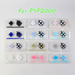 Juego de botones izquierdo y derecho coloridos, repuesto para PSP 2000, PSP2000, Kit de botones para consola de juegos, pieza de reparación, 1 Juego