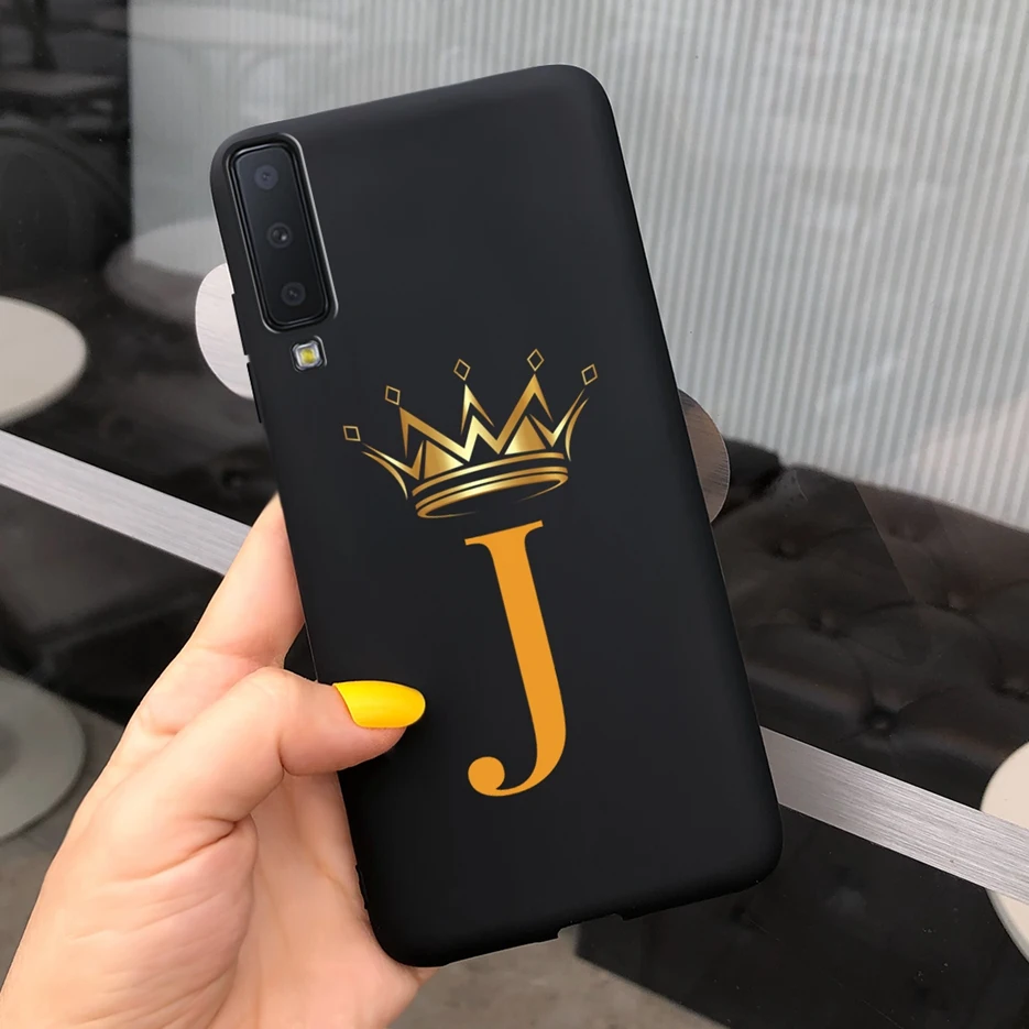 Para Samsung Galaxy A7 2018 funda SM-A750F Linda corona letras cubierta de silicona suave TPU funda de teléfono para Samsung A7 2018 A750F parachoques - imagen 3