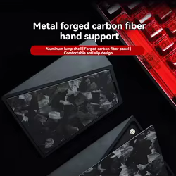 LUMINKEY-repos de manos para teclado, fibra de carbono forjada de Metal, aleación de aluminio, teclado Esports, accesorios de reposamuñecas personalizados