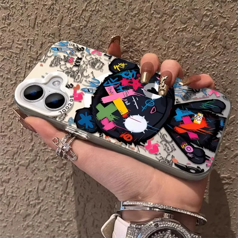 Funda de teléfono con dibujo de colores para iPhone 17 Pro 16 15 14 13 12 11 Pro Max 16 Plus 16E 17 Air XR X, funda trasera a prueba de golpes - imagen 2