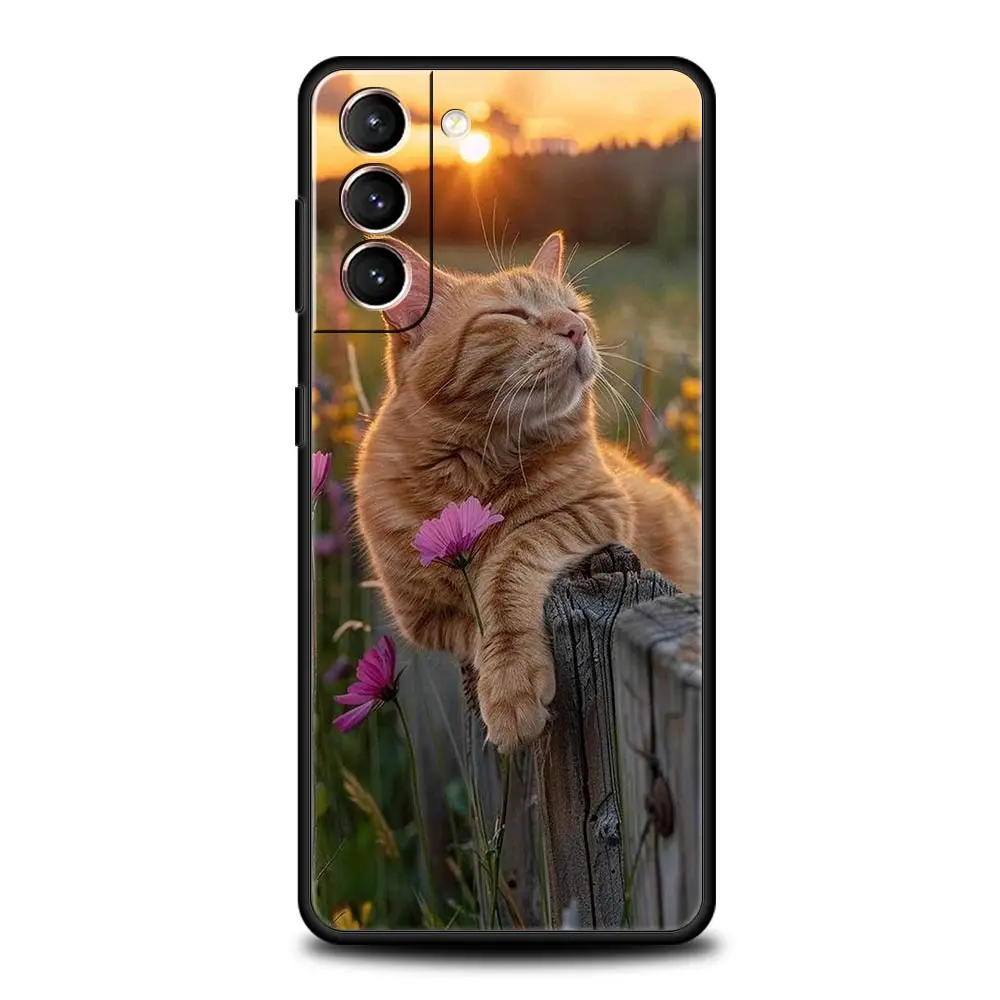 Funda de teléfono Simple con flores moradas y lavanda para Samsung Galaxy S24 S23 S22 S20 Ultra S21 FE 5G S10 S9 Plus S10E S8 - imagen 4