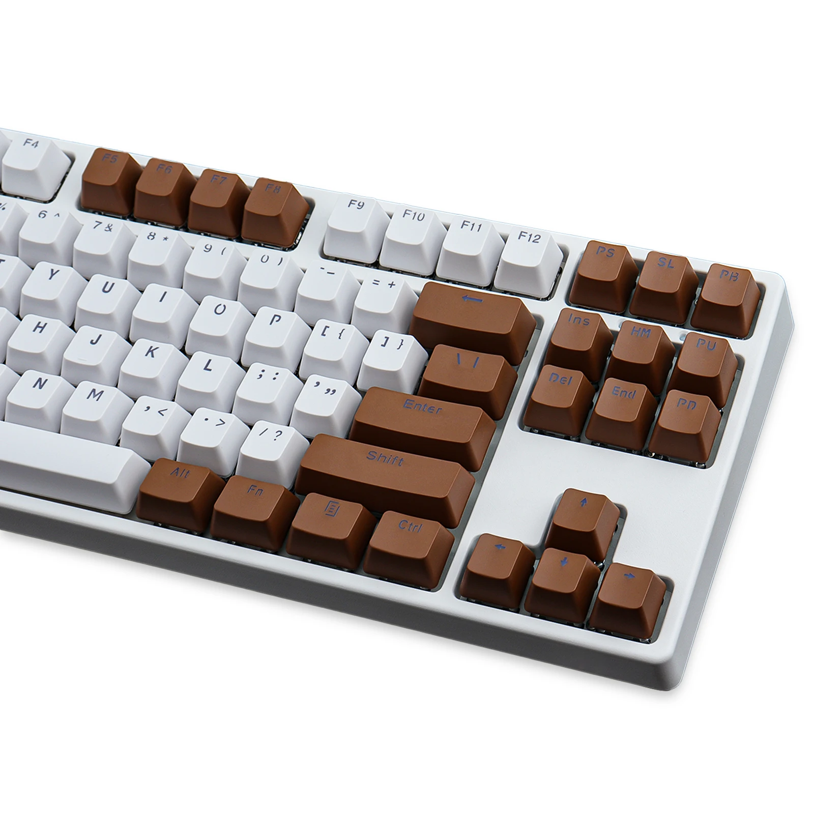 (Solo teclas vendidas) Teclas RK 61 marrón blanco Material PBT Altura OEM, teclas de teclado mecánico retroiluminadas de dos colores - imagen 4