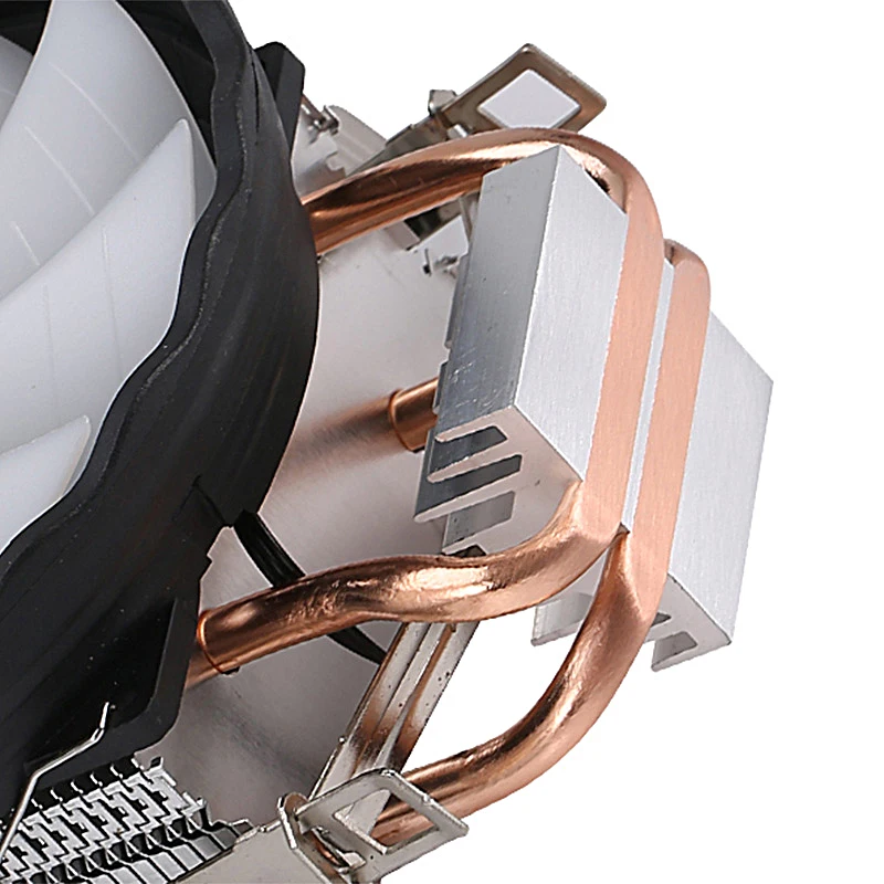 Procesador de CPU QIUzAim, ventilador de 120mm con 2 tubos de calor, adecuado para instalar LGA115x 1200 1700 1366 2011 x79 x99 E5 i3 i5 i7 AMD - imagen 3