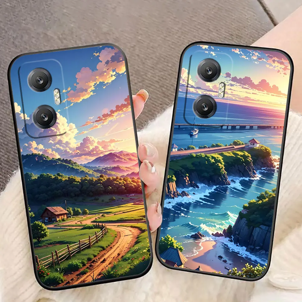 Funda de teléfono con foto personalizada Cloud Mist Flower Sea Path para Infinix HOT 10 10I 10S 11 11S 12 12I 20I 20S 30I ZERO X 20 30 40 TPU - imagen 2