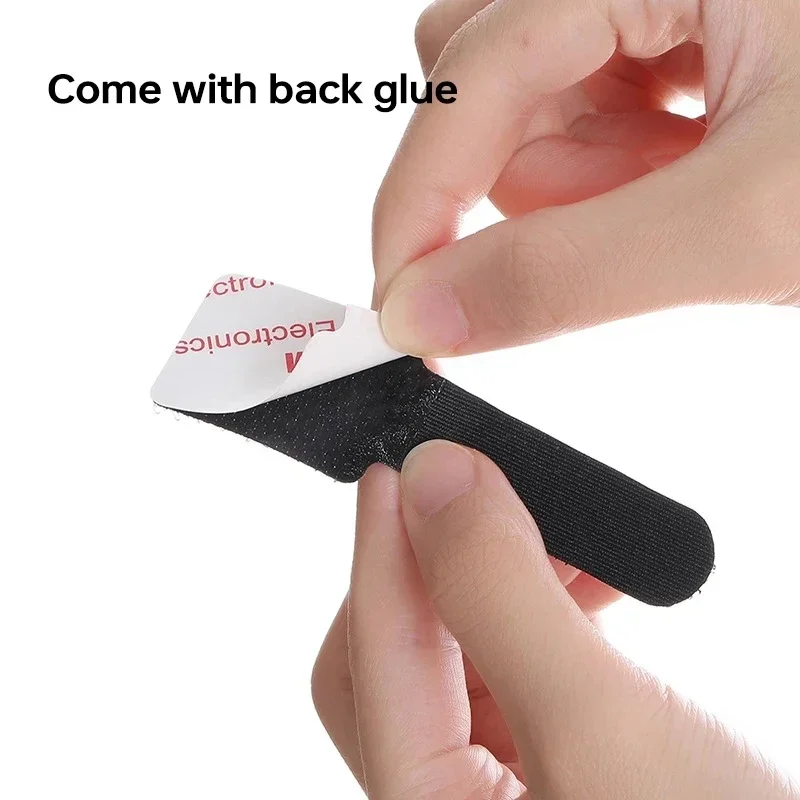 20/10/5 Uds. Bridas organizadoras de cables liberables, gestión de cables para auriculares y ratón, bridas para cables de nailon, correas de cinta reutilizables para aro - imagen 5