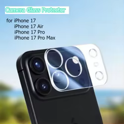 3 uds HD cristal de lente de cámara transparente para iPhone 17 Pro max 17 Air 17Pro cubierta de lente trasera tapa protectora de vidrio