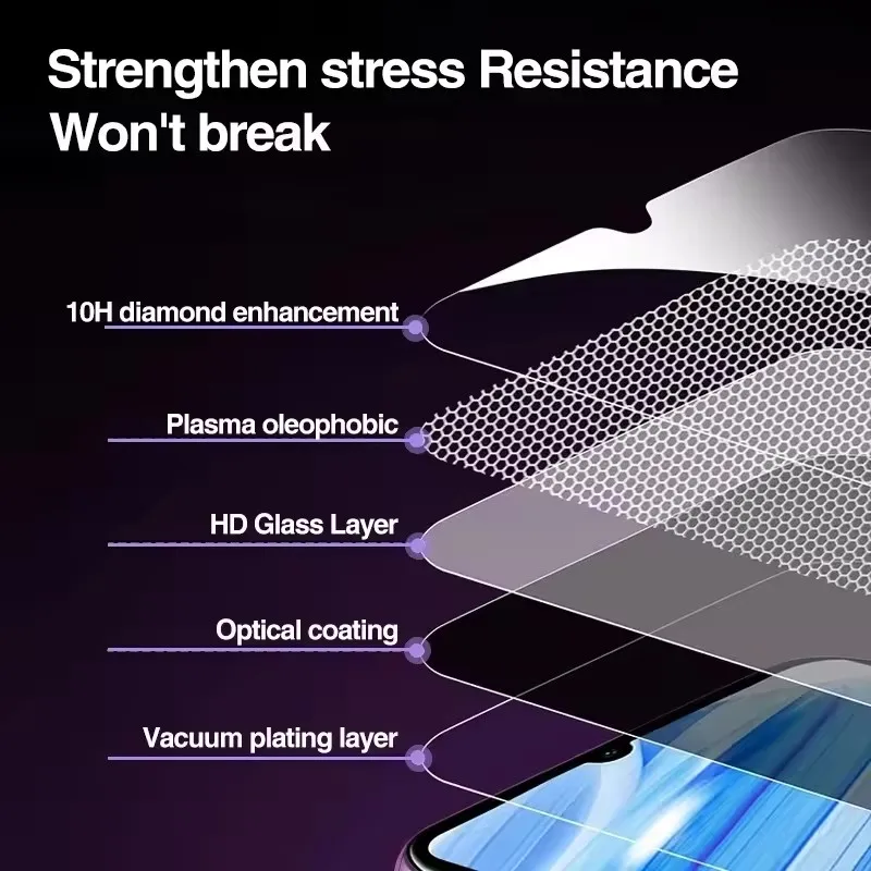 3 uds película de vidrio templado para VIVO Y19 Y19e Y29 Y39 Y29s T4 T4x 5G Y04 Y19s Y18t Y18i Protector de pantalla - imagen 4