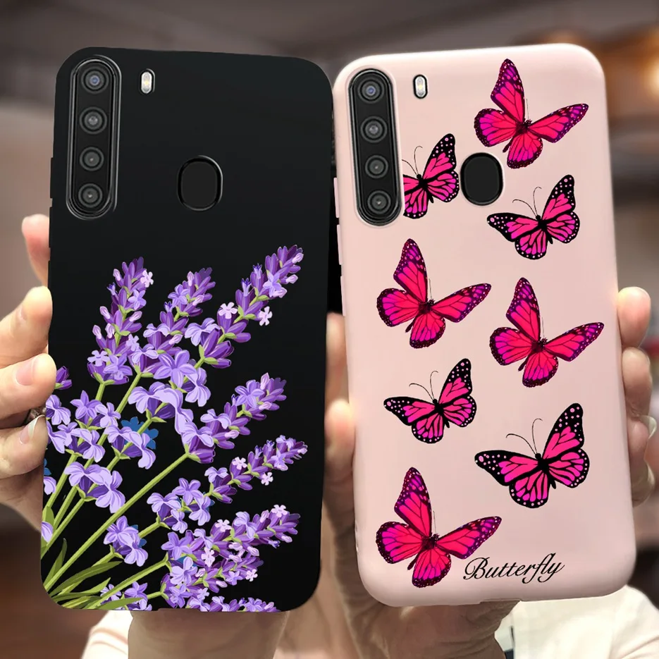 Funda de teléfono de silicona para Samsung Galaxy A21, funda trasera de 6,5 ", Fundas suaves de TPU para Samsung A 21 A21 SM-A215U, carcasa protectora - imagen 3