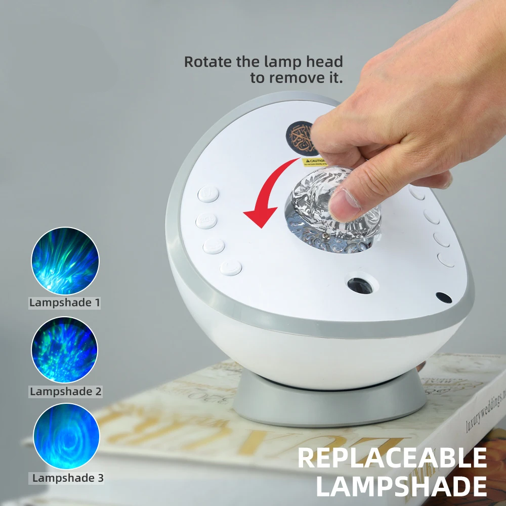 Corán Corán islámico Azan musulmán lámpara De luz nocturna brillante Santa inalámbrico Altavoz Bluetooth portátil árabe Mini Caixa De Som Ramadán - imagen 4