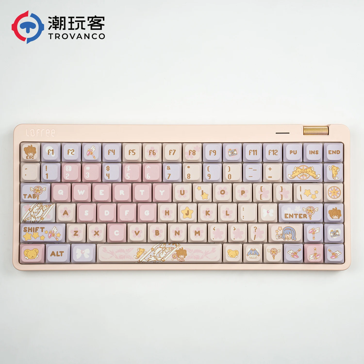 Teclas de perfil bajo de Anime de 136 teclas, bonitas teclas KCA de doble disparo, teclas PBT para interruptor MX 60% 65% 75%, tapa de teclado mecánico - imagen 5