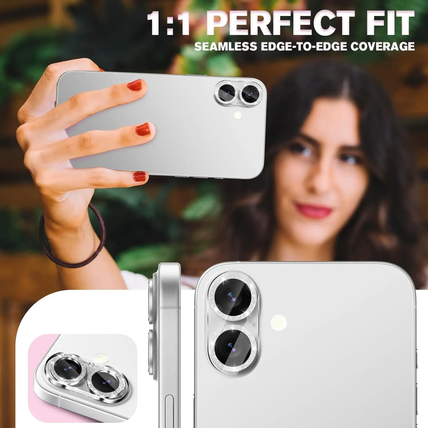 1 Uds. Cubiertas de lentes brillantes para IPhone 17 Series 9H dureza protectores de cámara de vidrio templado para IPhone17 17Air 17 Pro 17ProMax