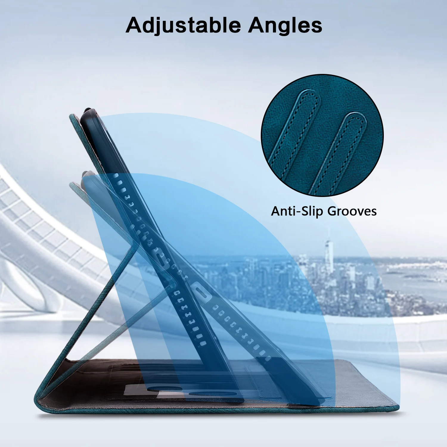 Funda de cuero PU de lujo Universal para iPad Air 13 2025 2024 Pro 12,9 2018-2022 3.a 4a 5a 6a generación funda con soporte ajustable - imagen 5