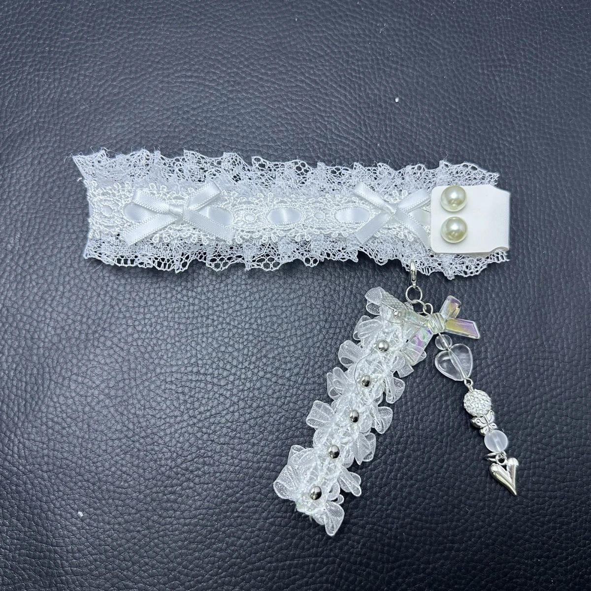 Correa de teclado de encaje DIY, cinta de teclado de encaje elegante con hebilla y dijes, correa personalizable para ordenador portátil, decoración única para teclado - imagen 4