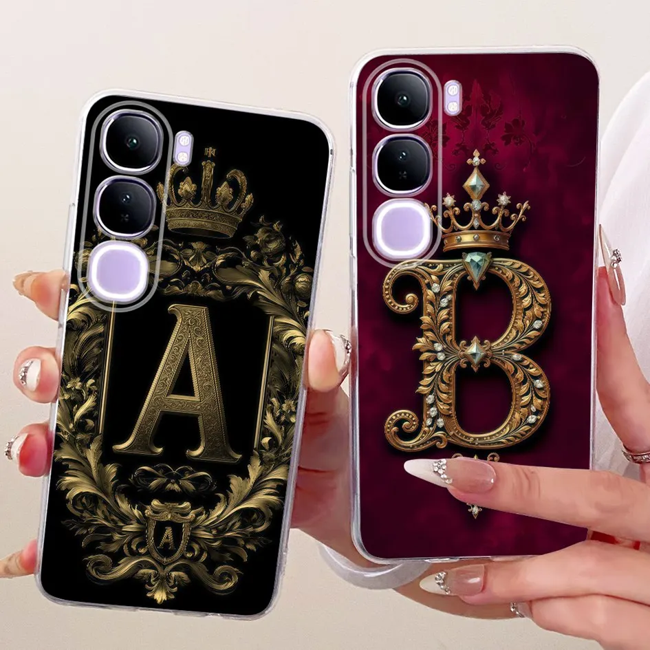 Funda con letras para Vivo V40 Lite Y200 5G, funda de silicona suave para teléfono de pareja para Vivo V 40 Lite 4G 5G V40Lite V2417 V2341 - imagen 2