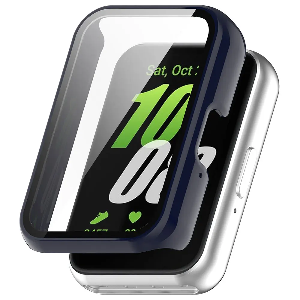 Funda completa de reloj para Samsung Galaxy Fit 3, + PC carcasa protectora de película de vidrio, parachoques duro para Galaxy Fit3, protección de SM-R390 - imagen 3