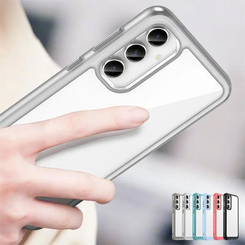 Funda de silicona transparente a prueba de golpes para Samsung Galaxy S23 FE, funda protectora para teléfono S23 FE