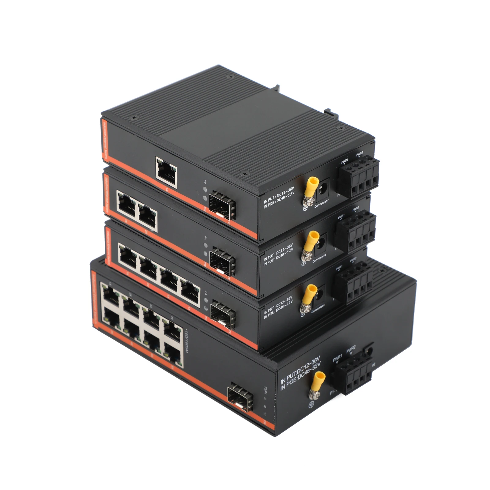 1 Uds. Transceptor Industrial Gigabit SFP 1 SFP a 1/2/4/8 RJ45 10/100/1000M interruptor de fibra óptica red Industrial - imagen 4