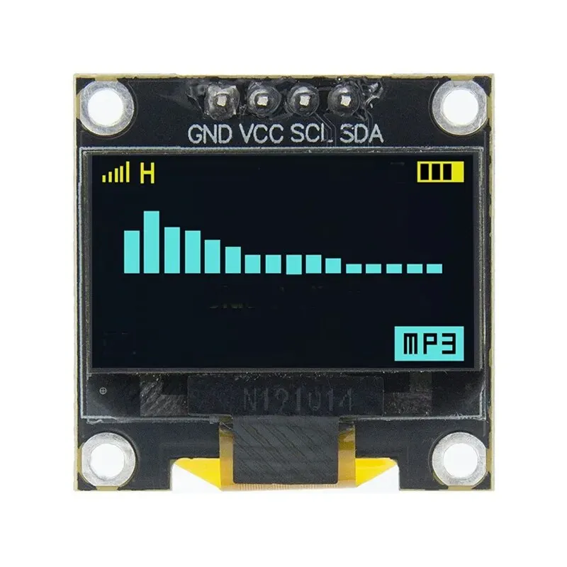 TENSTAR 0,96 pulgadas I2C módulo de pantalla OLED chip controlador SSD1315 blanco azul amarillo 128X64 4 pines IIC serie 12864 placa de pantalla LCD - imagen 4