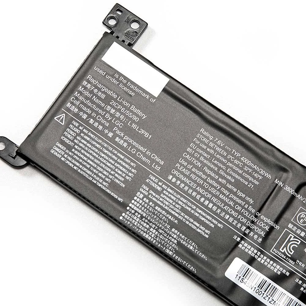 Batería Original para portátil Lenovo IdeaPad, Original, 7,4 V, 30WH, L16L2PB1, L16L2PB2, L16C2PB2, L17L2PF1 - imagen 2