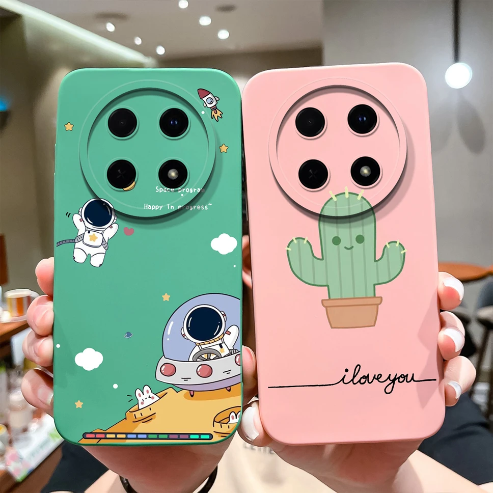 Funda para Huawei Nova 12i, cubierta trasera protectora de silicona líquida, cuadrada, astronauta encantador, HuaweiNova12i - imagen 3
