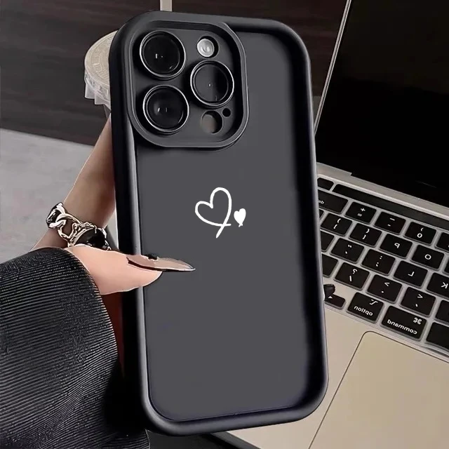 Funda para Samsung Galaxy A56 A36 A17 A07 A55 A35 A54 A34 A14 A24 A53 A52 A72 funda bonita de silicona con corazón pequeño para avión - imagen 2