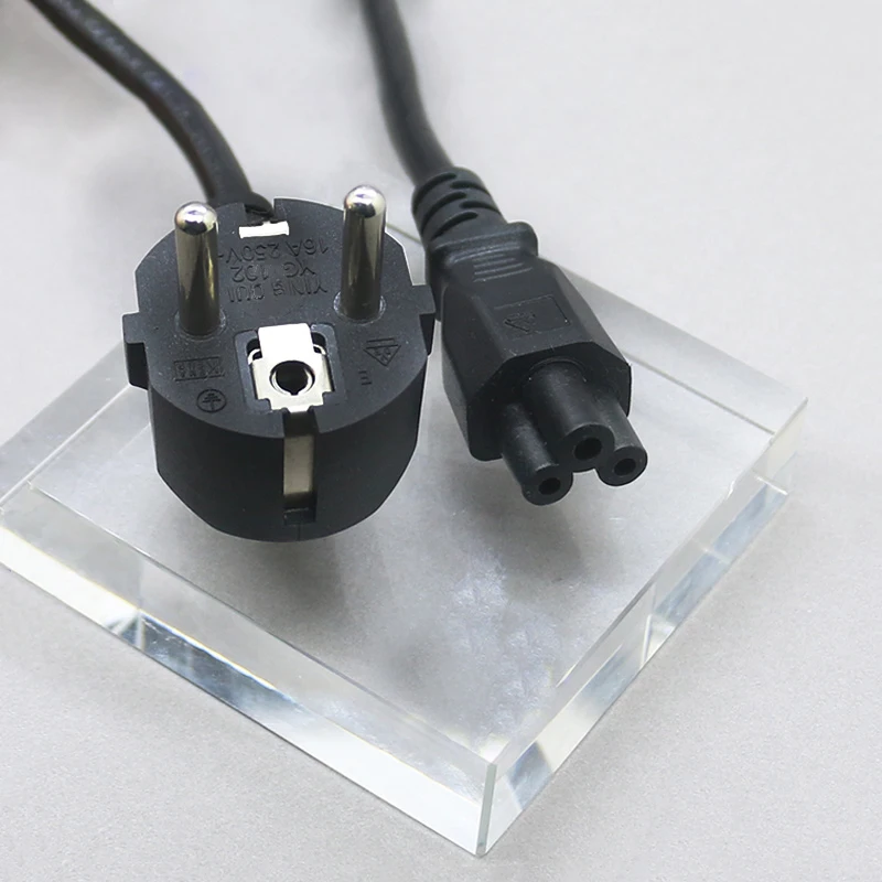 Cable de alimentación de la UE, Cable de extensión de alimentación Euro IEC C5, Cable de alimentación de CA para ordenador portátil de 1,5 m para impresora de TV HP, Lenovo, Notebook, LG - imagen 4