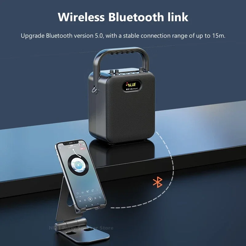 Máquina de Karaoke para Adultos y Niños, Altavoces Bluetooth inalámbricos con 1 Micrófonos, Altavoz de Karaoke portátil para Fiesta de Alto Volumen - imagen 5