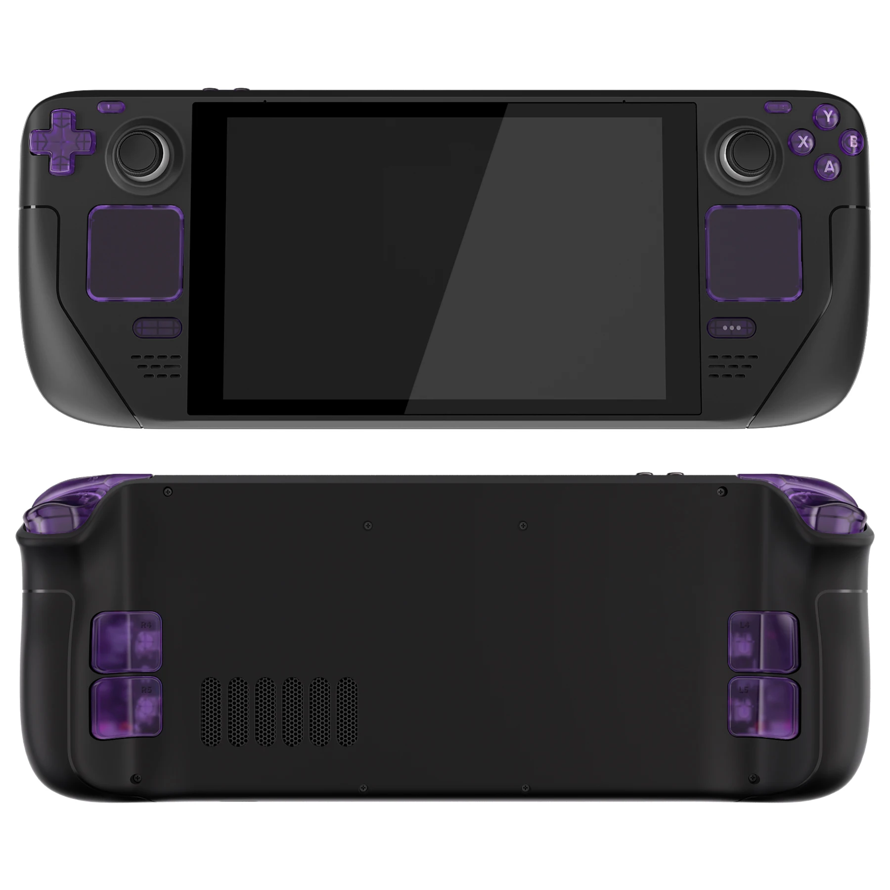 EXtremeRate-juego completo de botones de repuesto para Steam Deck LCD, transparente, Atomic Purple - imagen 2