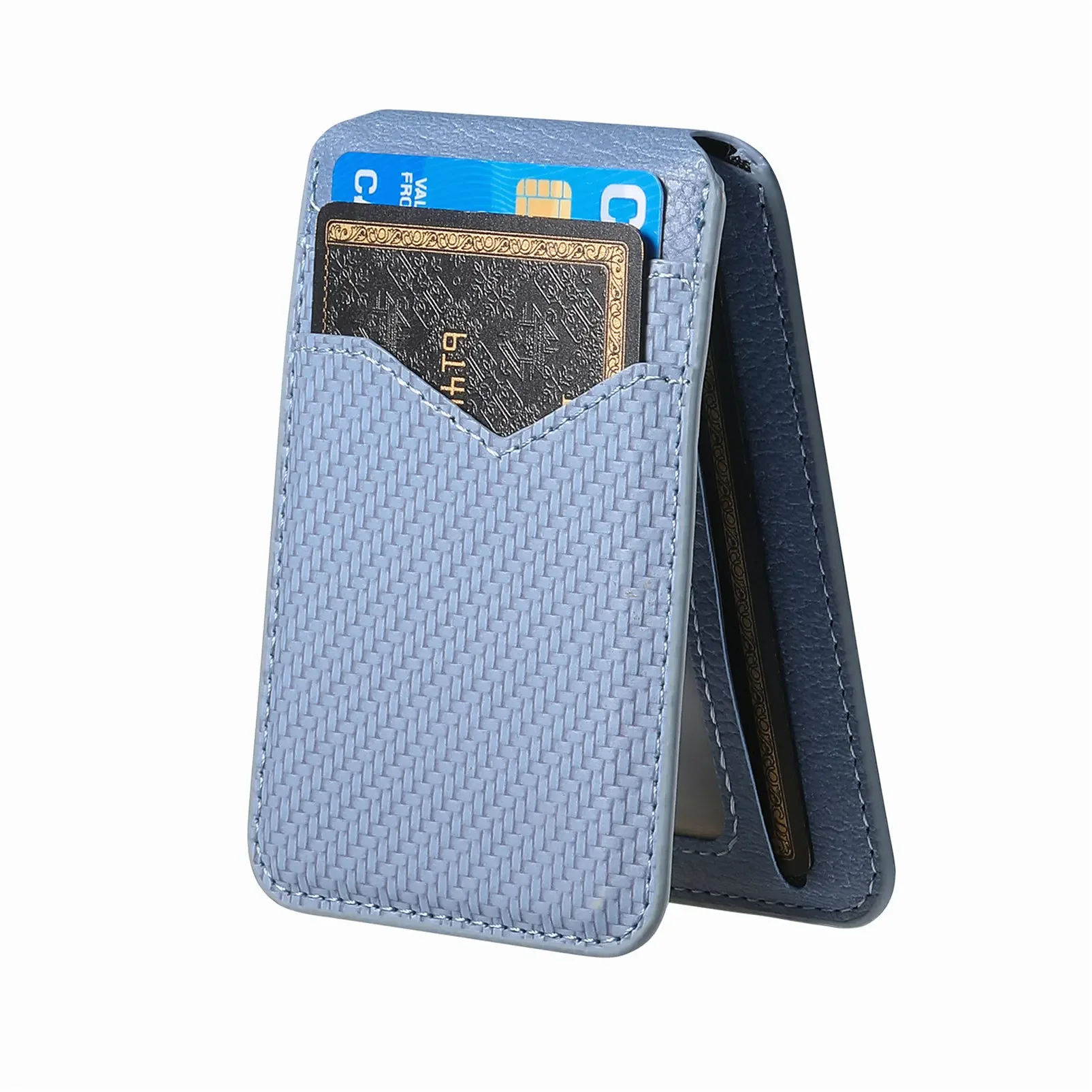 Tarjetero magnético Universal, Cartera de fibra de carbono para iPhone 16 Pro Max, 15, 14, 13, 12, 11, funda con soporte de bolsillo Vertical - imagen 2