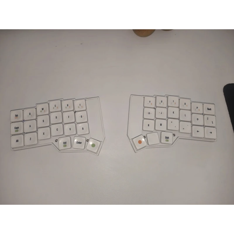 Corne-teclado dividido de perfil bajo, inalámbrico, Bluetooth, modo Dual, personalizado, RGB, intercambio en caliente, ZMK, para videojuegos y oficina - imagen 2