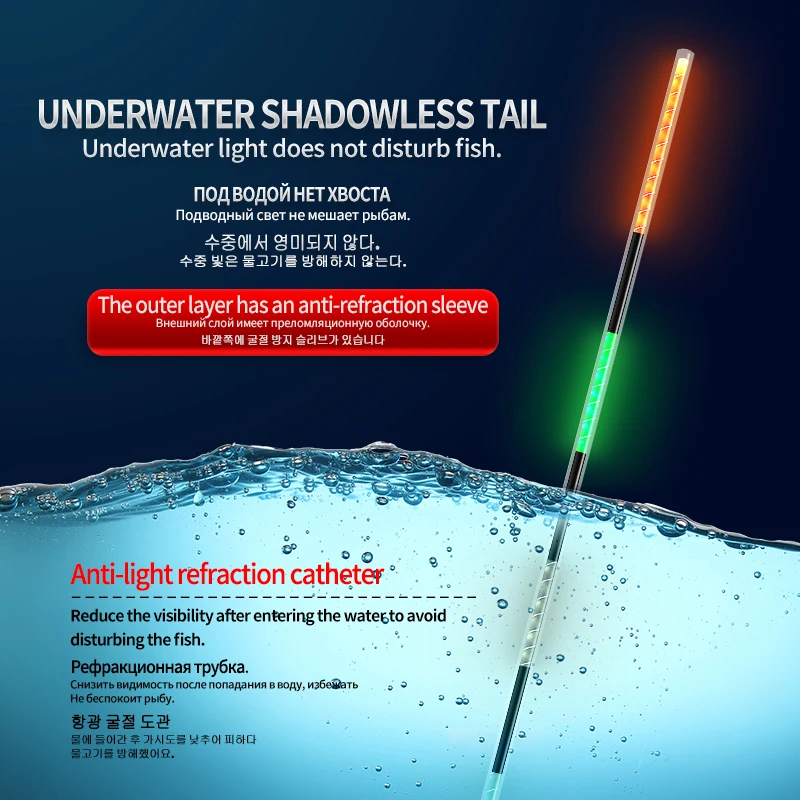 Boya cambiable de Color, 2 uds., 2 CR425 + 2 tubos de boya + 2 asientos de boya + 2 flotadores eléctricos Nano flotadores con Sensor de gravedad inteligente - imagen 2