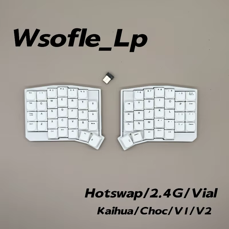 Teclado inalámbrico suave de perfil bajo Choc Split, intercambio en caliente, ergonomía personalizada, teclados mecánicos divididos para juegos, VIAL de oficina - imagen 3