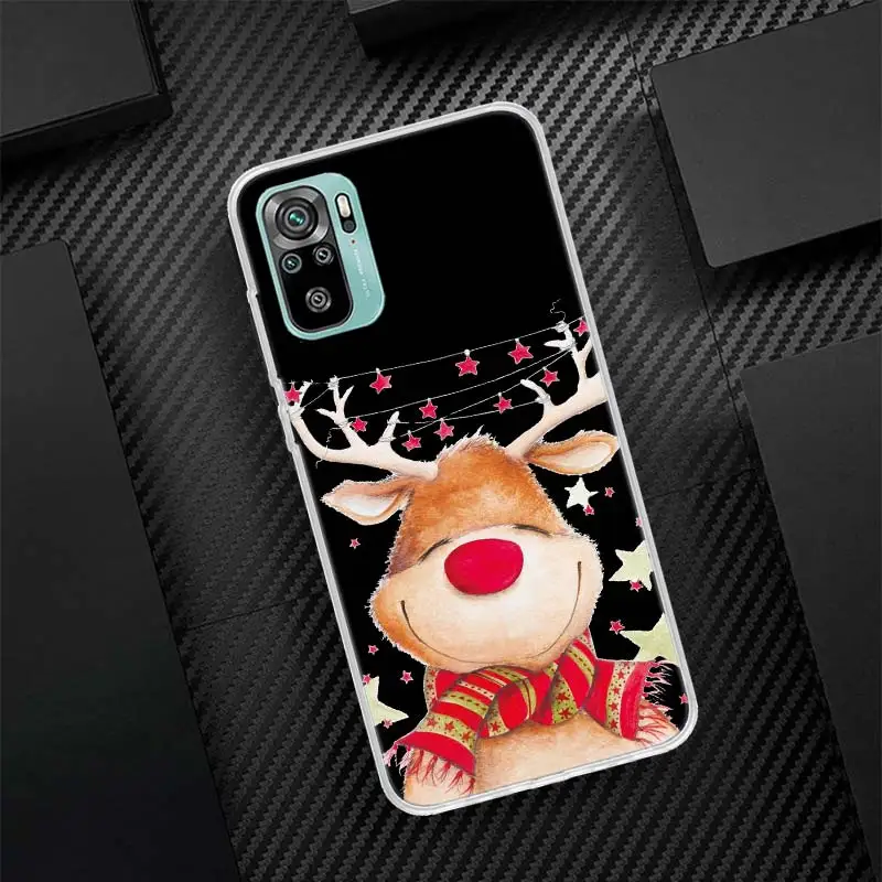 Navidad alce nieve Santa dibujos animados silicona llamada teléfono funda para Xiaomi Redmi Note 14 13 12 12S 11 Pro Plus 11S 10 10S 11T 11E 4G 5G - imagen 2