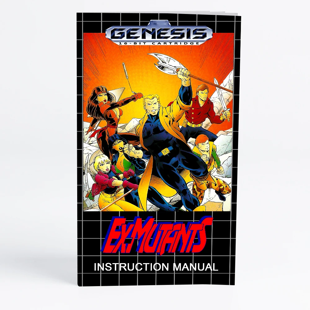 Cartucho de juego Retro EX-Mutants de 16 bits para consolas de videojuegos Sega Genesis Megadrive