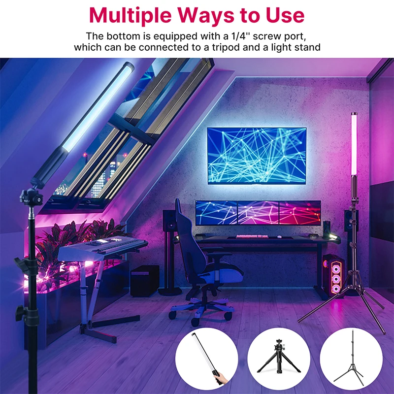 Ulanzi VL119 Varita LED RGB Mano CRI95 Fotografía Portátil Versátil - imagen 5